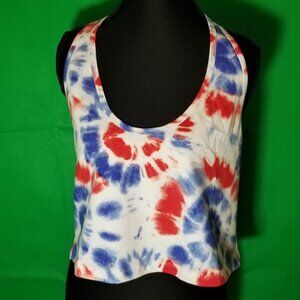 Divided H&M Tye Dye Crop Top Halter Top Womens Size XXL 4th of July Summer NWT
